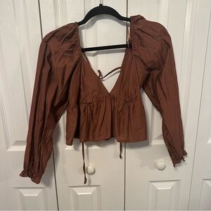 Flowy Crop Top with Open Back